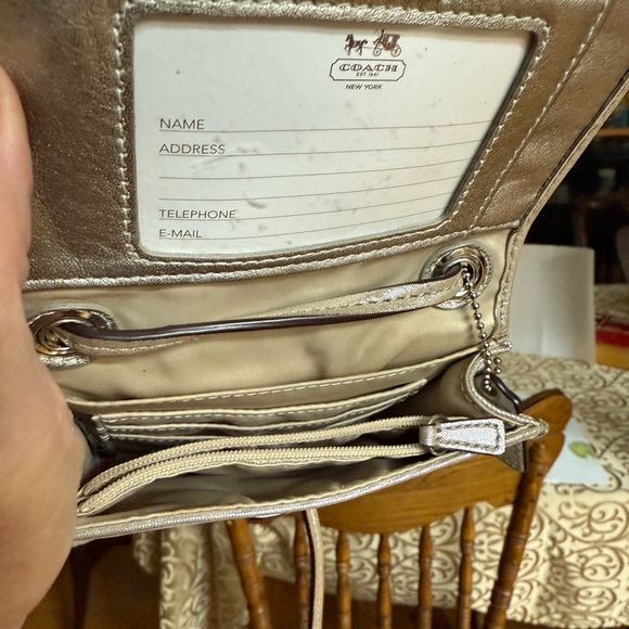 β¨ Coach Metallic Crossbody Mini Bag β Glam On the Go! ππ« - Picture 3 of 5